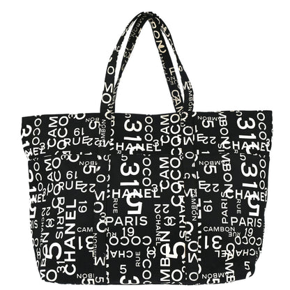 Chanel 2002-2003 Black Canvas By Sea Tote Bag