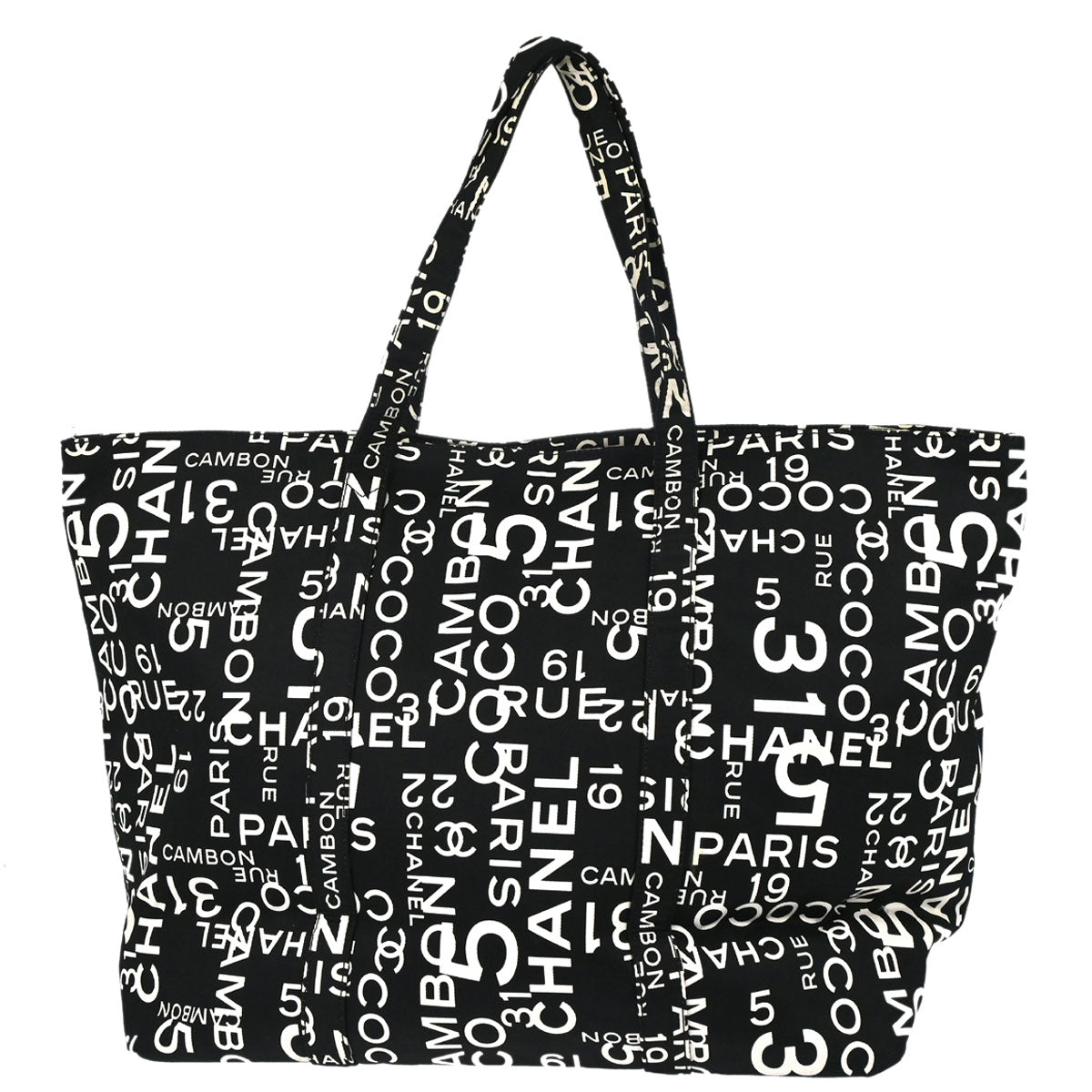 Chanel 2002-2003 Black Canvas By Sea Tote Bag