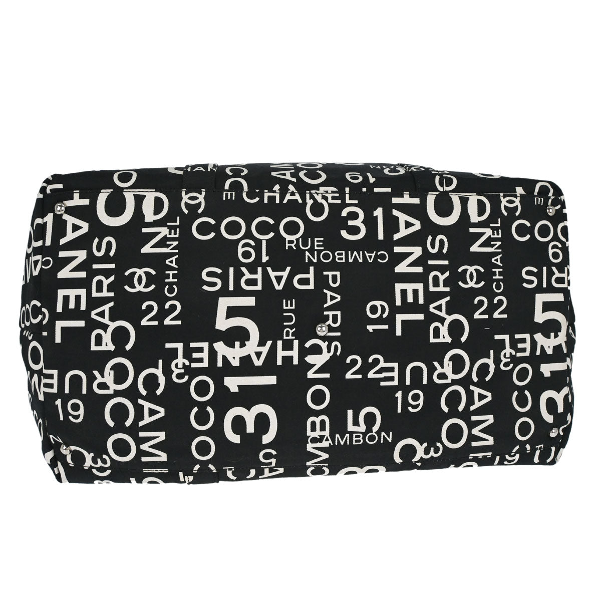Chanel 2002-2003 Black Canvas By Sea Tote Bag