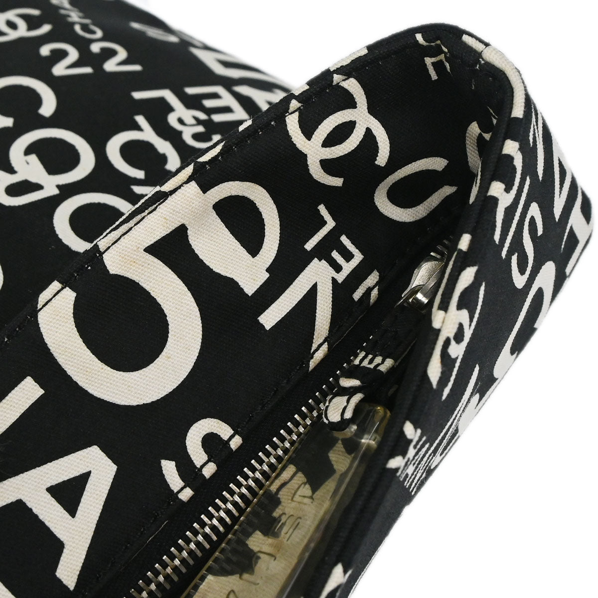 Chanel 2002-2003 Black Canvas By Sea Tote Bag