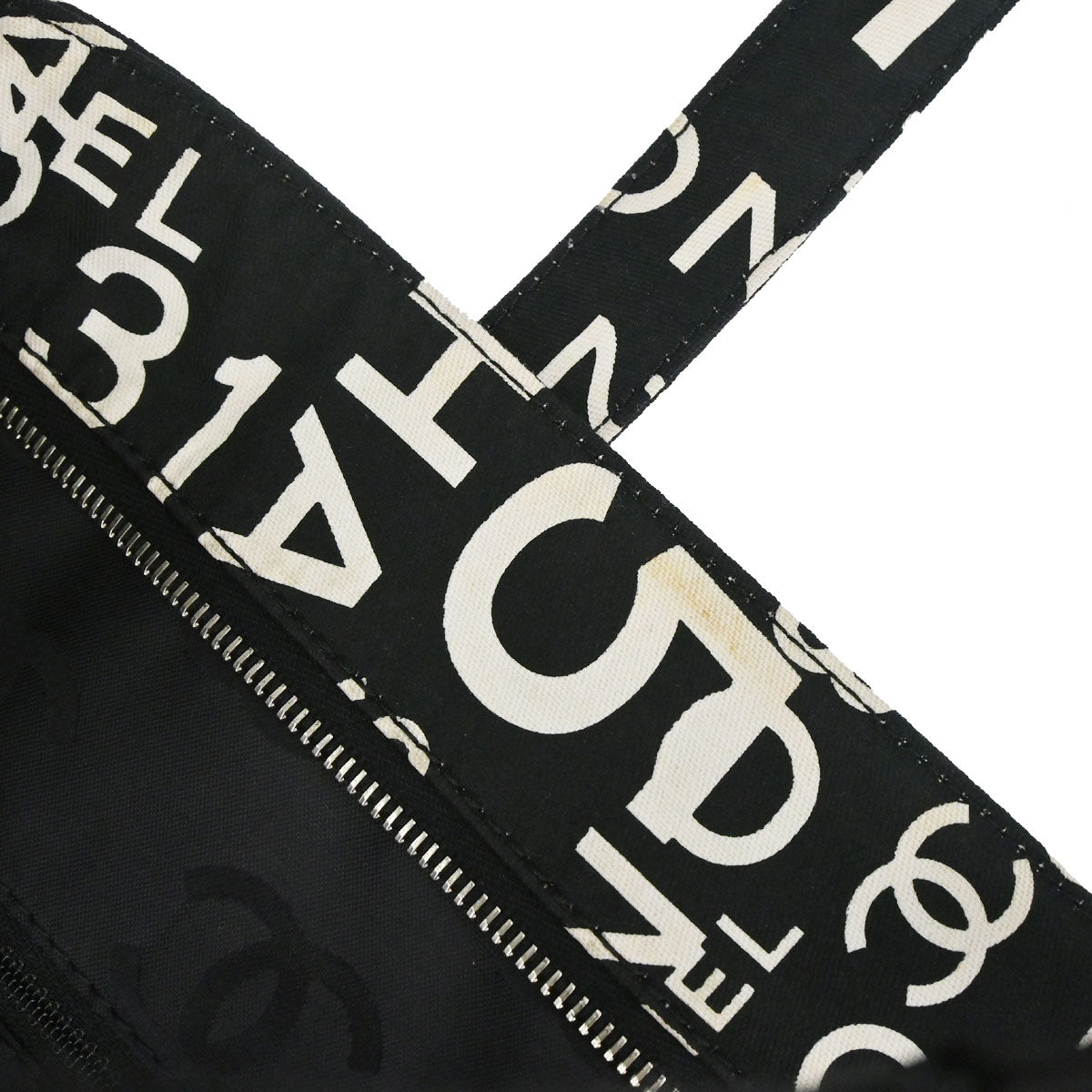 Chanel 2002-2003 Black Canvas By Sea Tote Bag