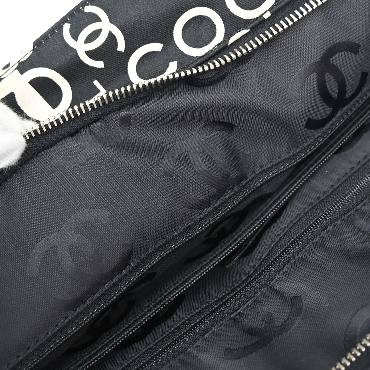 Chanel 2002-2003 Black Canvas By Sea Tote Bag