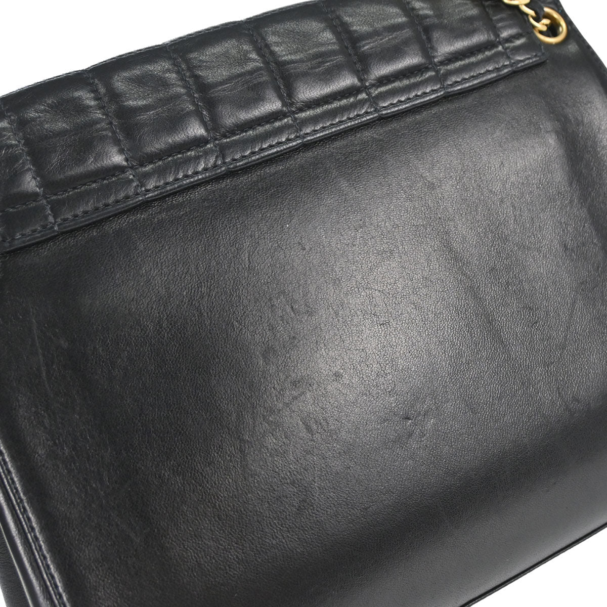 Chanel 2000-2002 Black Lambskin Choco Bar Mademoiselle Lock Accordion Flap Bag