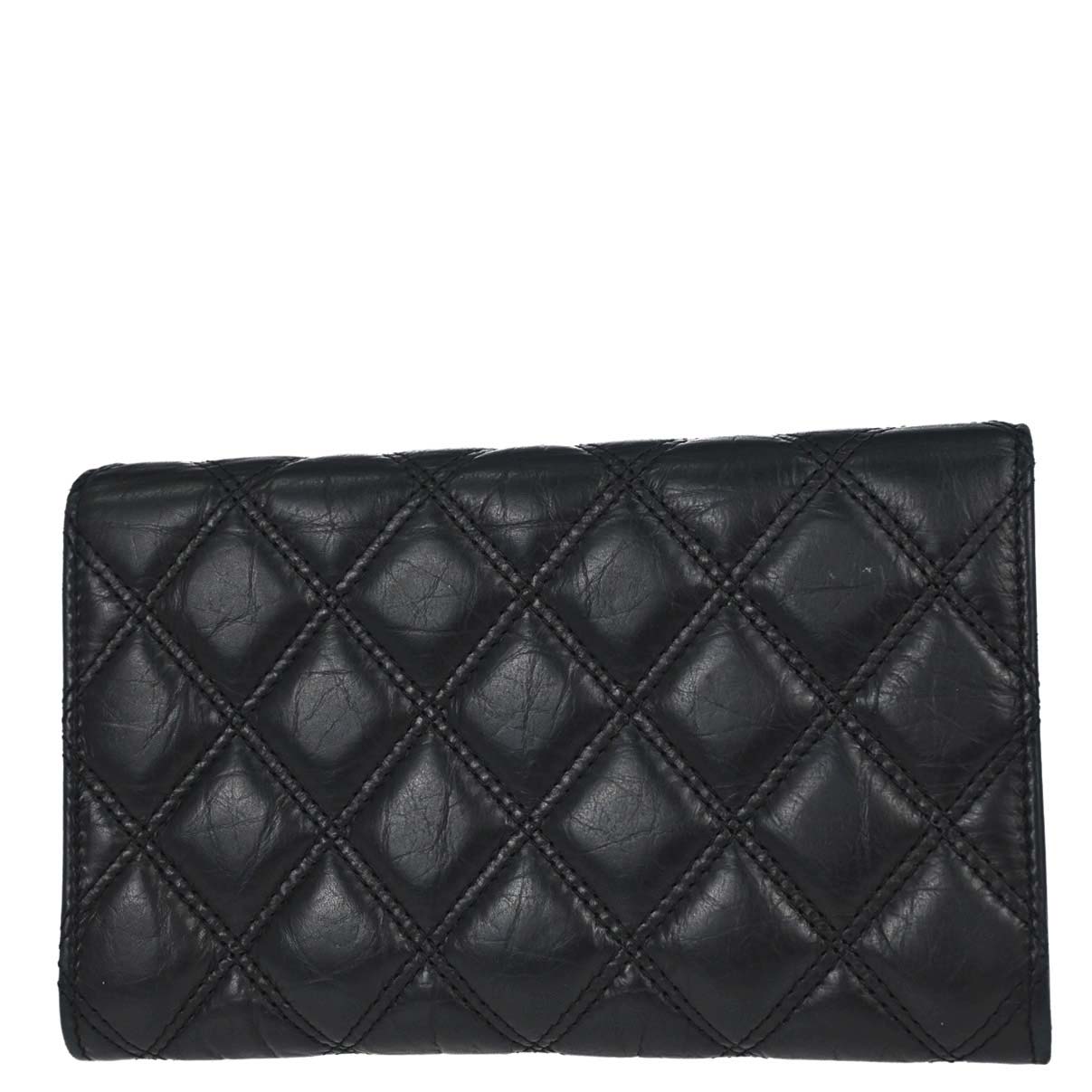 Chanel 2005-2006 Black Calfskin Paris P.NY Coin Purse Wallet