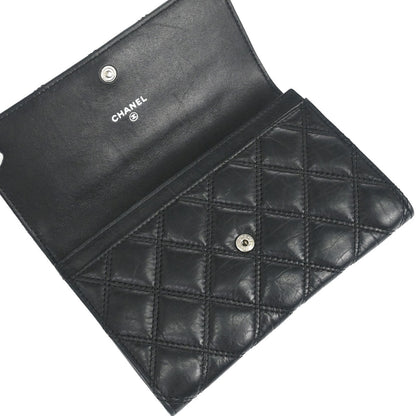 Chanel 2005-2006 Black Calfskin Paris P.NY Coin Purse Wallet