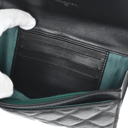 Chanel 2005-2006 Black Calfskin Paris P.NY Coin Purse Wallet