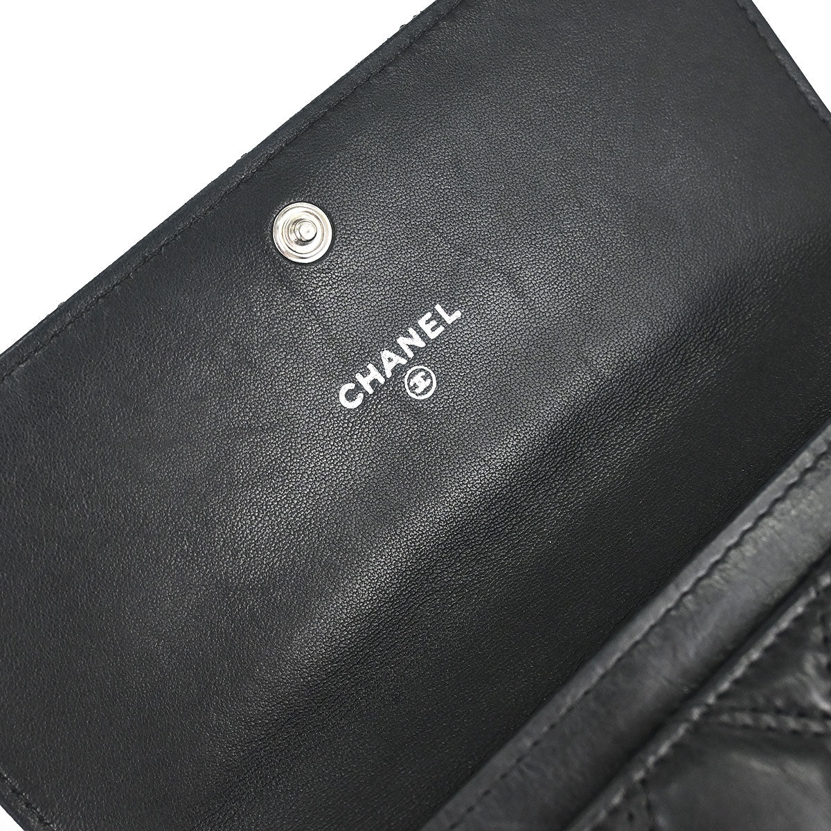 Chanel 2005-2006 Black Calfskin Paris P.NY Coin Purse Wallet