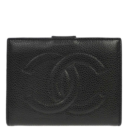 Chanel Black Caviar Skin Bifold Wallet
