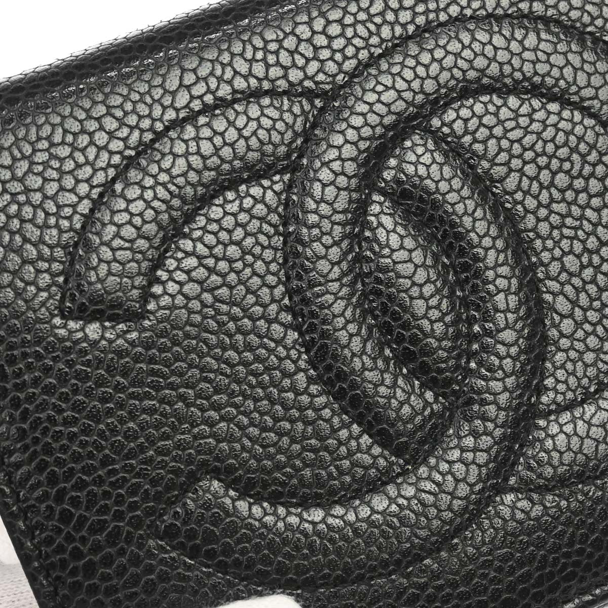 Chanel Black Caviar Skin Bifold Wallet