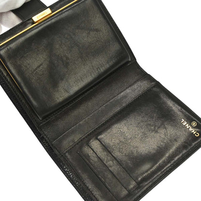 Chanel Black Caviar Skin Bifold Wallet