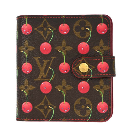 Louis Vuitton 2005 Monogram Cherry Compact Zip Wallet M95005