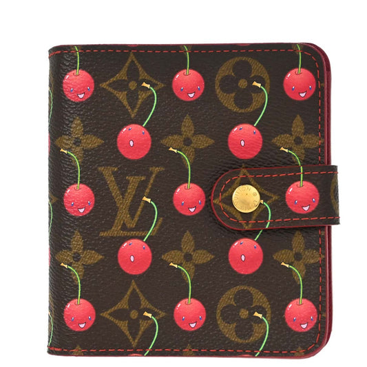 Louis Vuitton 2005 Monogram Cherry Compact Zip Wallet M95005