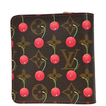 Louis Vuitton 2005 Monogram Cherry Compact Zip Wallet M95005