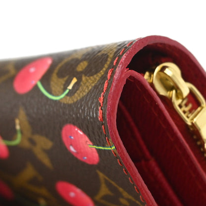 Louis Vuitton 2005 Monogram Cherry Compact Zip Wallet M95005