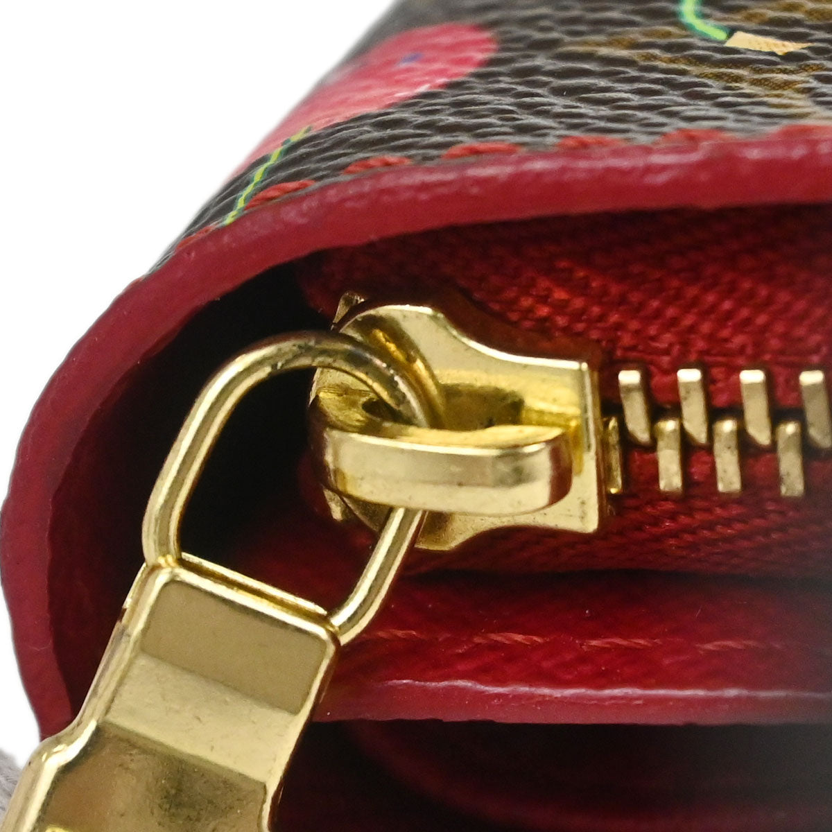 Louis Vuitton 2005 Monogram Cherry Compact Zip Wallet M95005