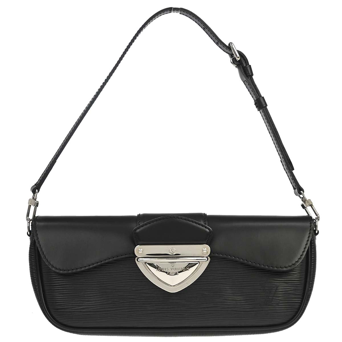 Louis Vuitton 2007 Black Epi Pochette Montaigne Handbag M59292