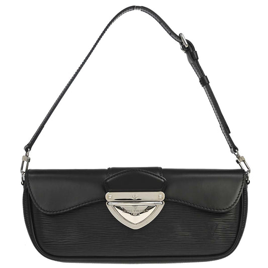 Louis Vuitton 2007 Black Epi Pochette Montaigne Handbag M59292