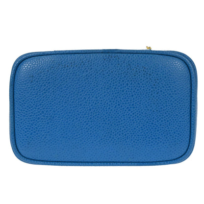 Chanel 1997-1999 Blue Caviar Skin Timeless Vanity Handbag