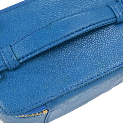 Chanel 1997-1999 Blue Caviar Skin Timeless Vanity Handbag
