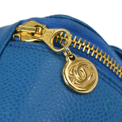 Chanel 1997-1999 Blue Caviar Skin Timeless Vanity Handbag