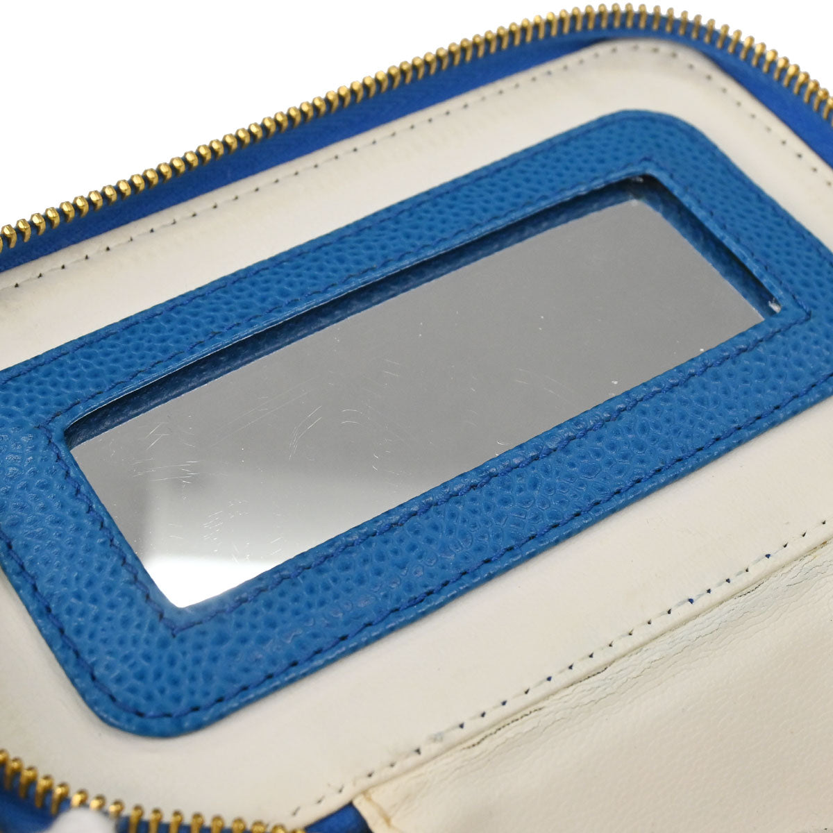 Chanel 1997-1999 Blue Caviar Skin Timeless Vanity Handbag