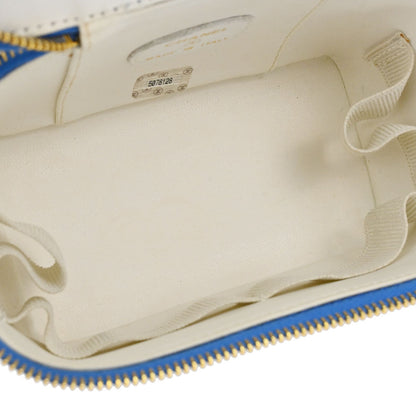 Chanel 1997-1999 Blue Caviar Skin Timeless Vanity Handbag