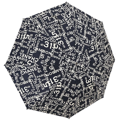 Chanel Black By Sea Line Folding Umbrella Small Good