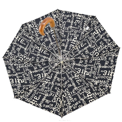 Chanel Black By Sea Line Folding Umbrella Small Good