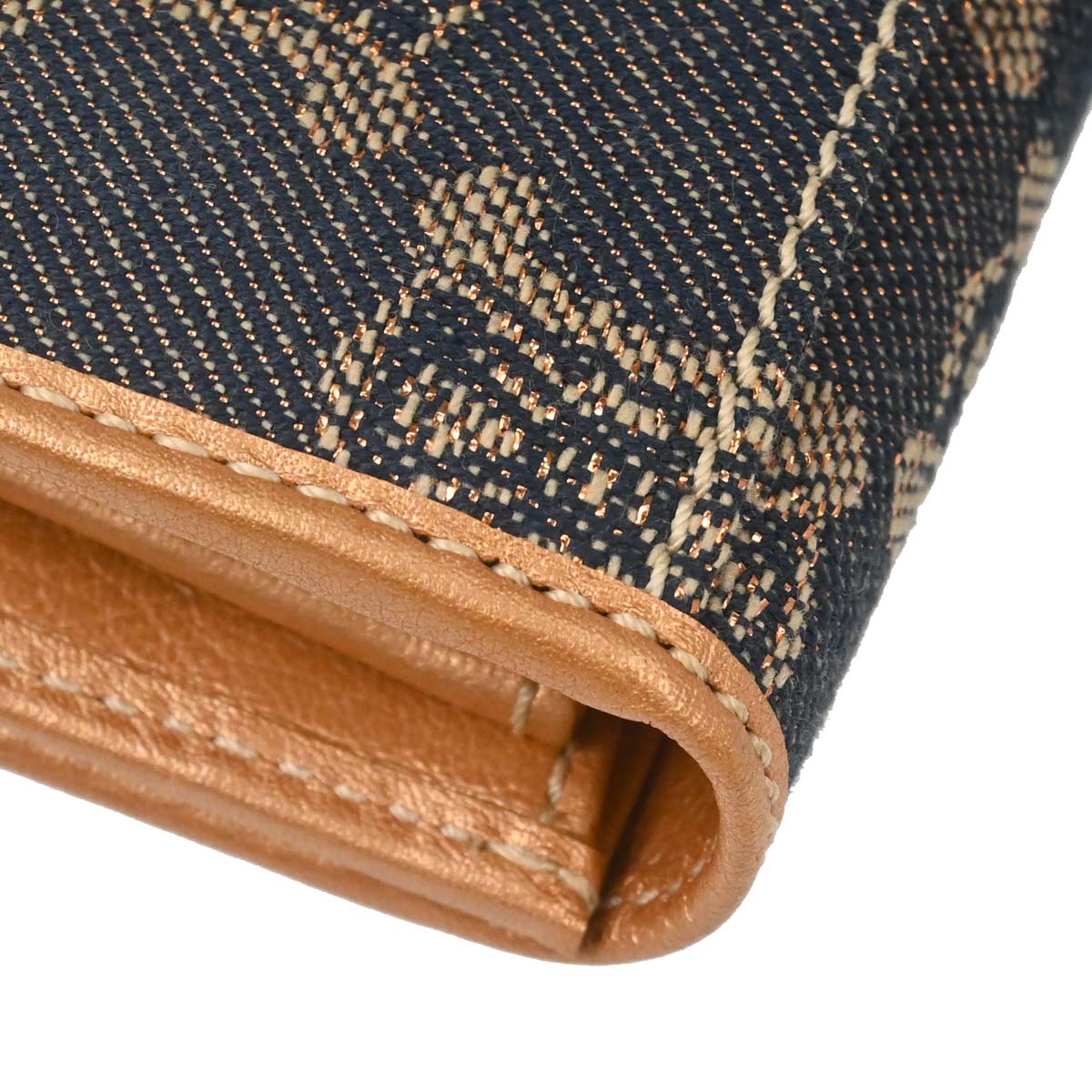 Celine * Blue Denim Macadam Long Bifold Wallet