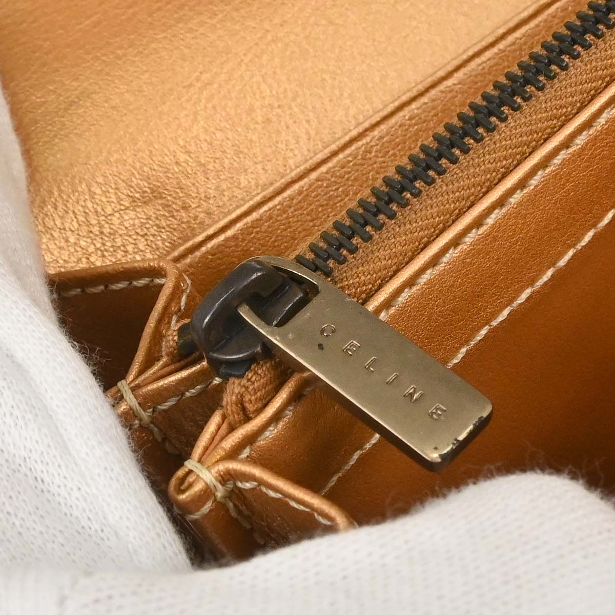 Celine * Blue Denim Macadam Long Bifold Wallet