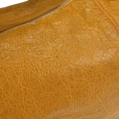 Balenciaga Brown Lambskin Courier Shoulder Bag
