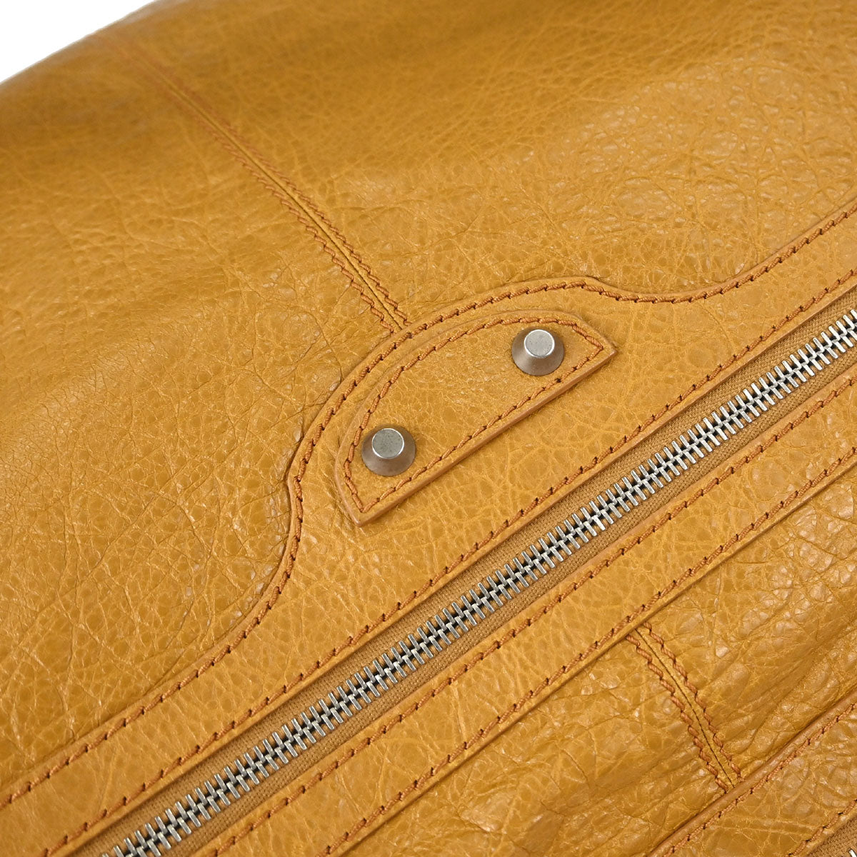 Balenciaga Brown Lambskin Courier Shoulder Bag