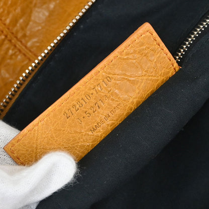 Balenciaga Brown Lambskin Courier Shoulder Bag