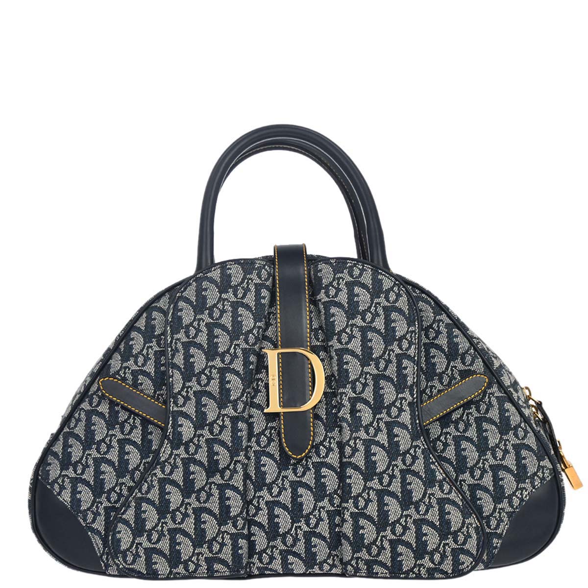 Christian Dior Navy Double Saddle Trotter Handbag