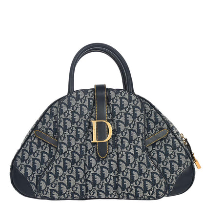 Christian Dior Navy Double Saddle Trotter Handbag