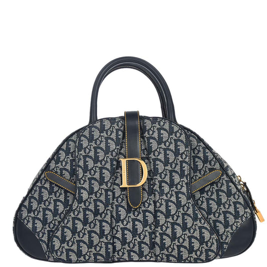 Christian Dior Navy Double Saddle Trotter Handbag