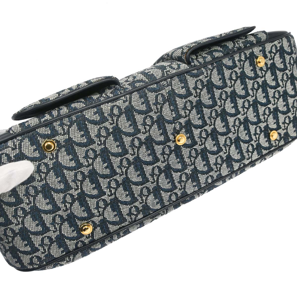 Christian Dior Navy Double Saddle Trotter Handbag