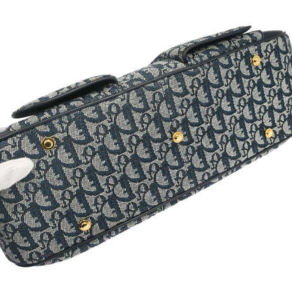 Christian Dior Navy Double Saddle Trotter Handbag