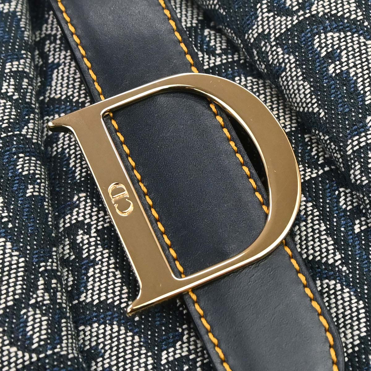 Christian Dior Navy Double Saddle Trotter Handbag
