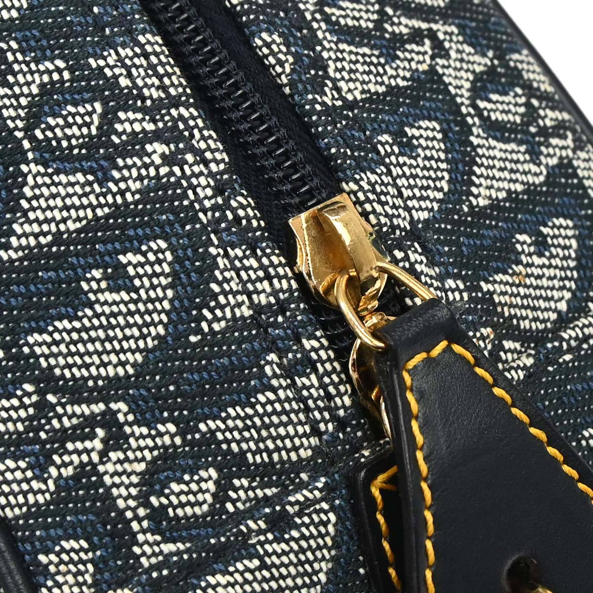 Christian Dior Navy Double Saddle Trotter Handbag