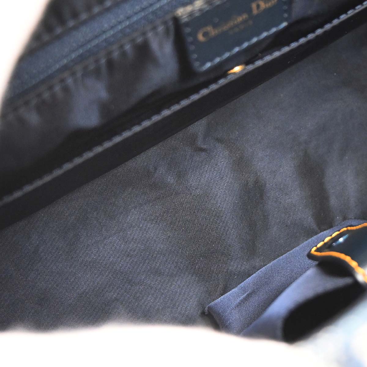 Christian Dior Navy Double Saddle Trotter Handbag