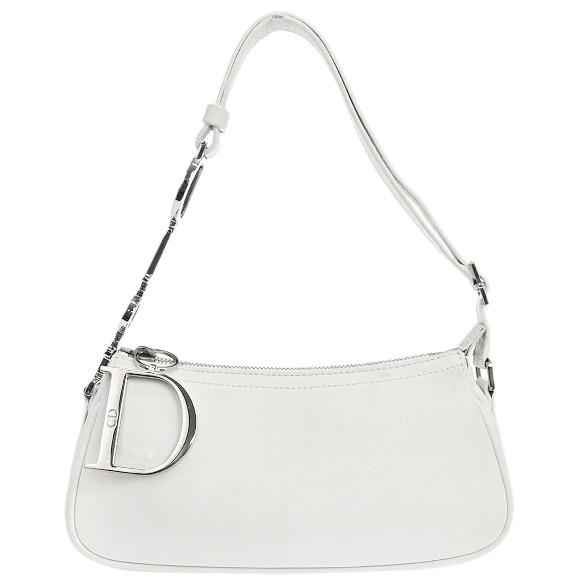 Christian Dior White Leather Handbag