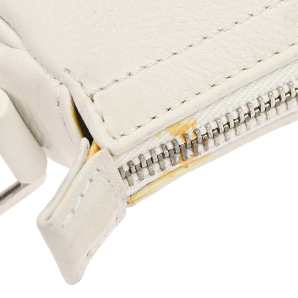Christian Dior White Leather Handbag