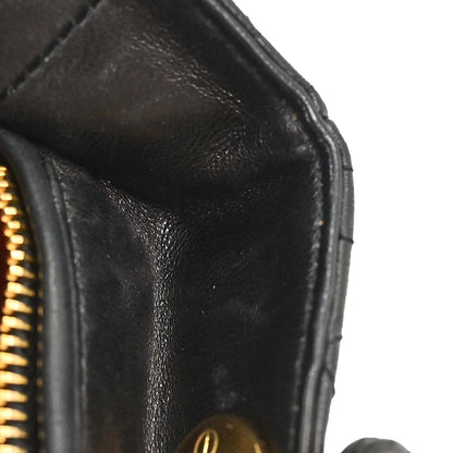 Christian Dior Black Lambskin Medium Lady Dior Cannage 2way Shoulder Handbag