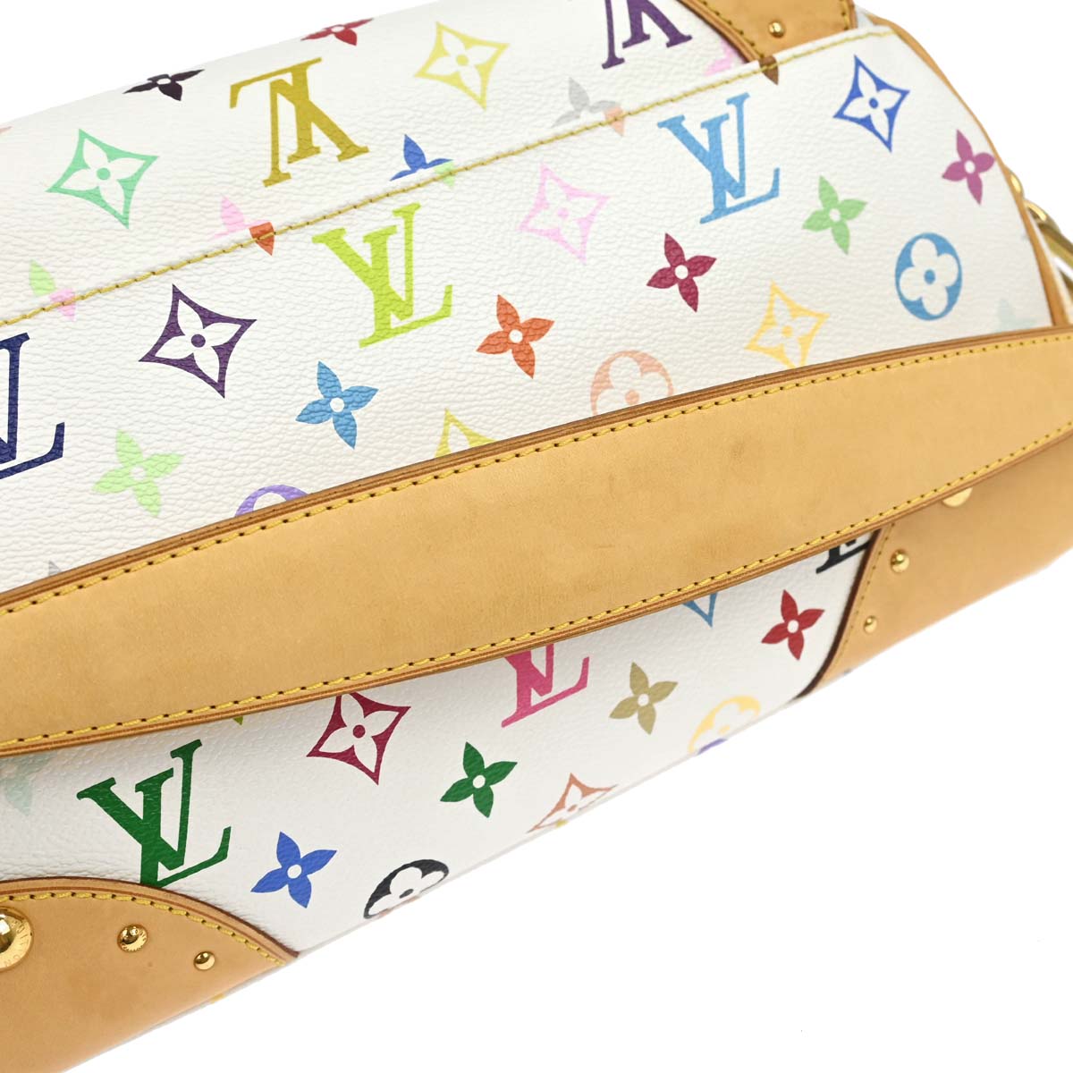 Louis Vuitton 2008 White Monogram Multicolor Beverly MM Handbag M40203
