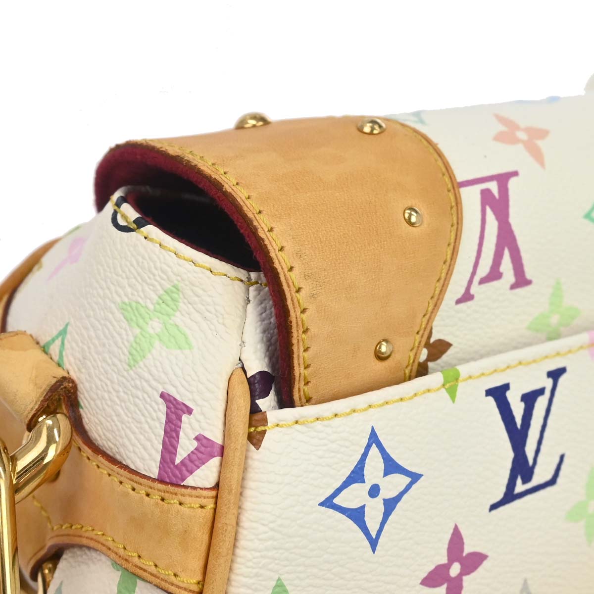 Louis Vuitton 2008 White Monogram Multicolor Beverly MM Handbag M40203