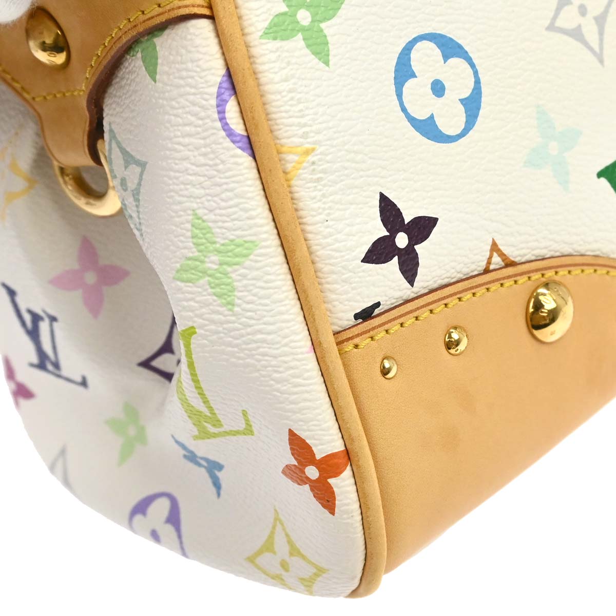 Louis Vuitton 2008 White Monogram Multicolor Beverly MM Handbag M40203