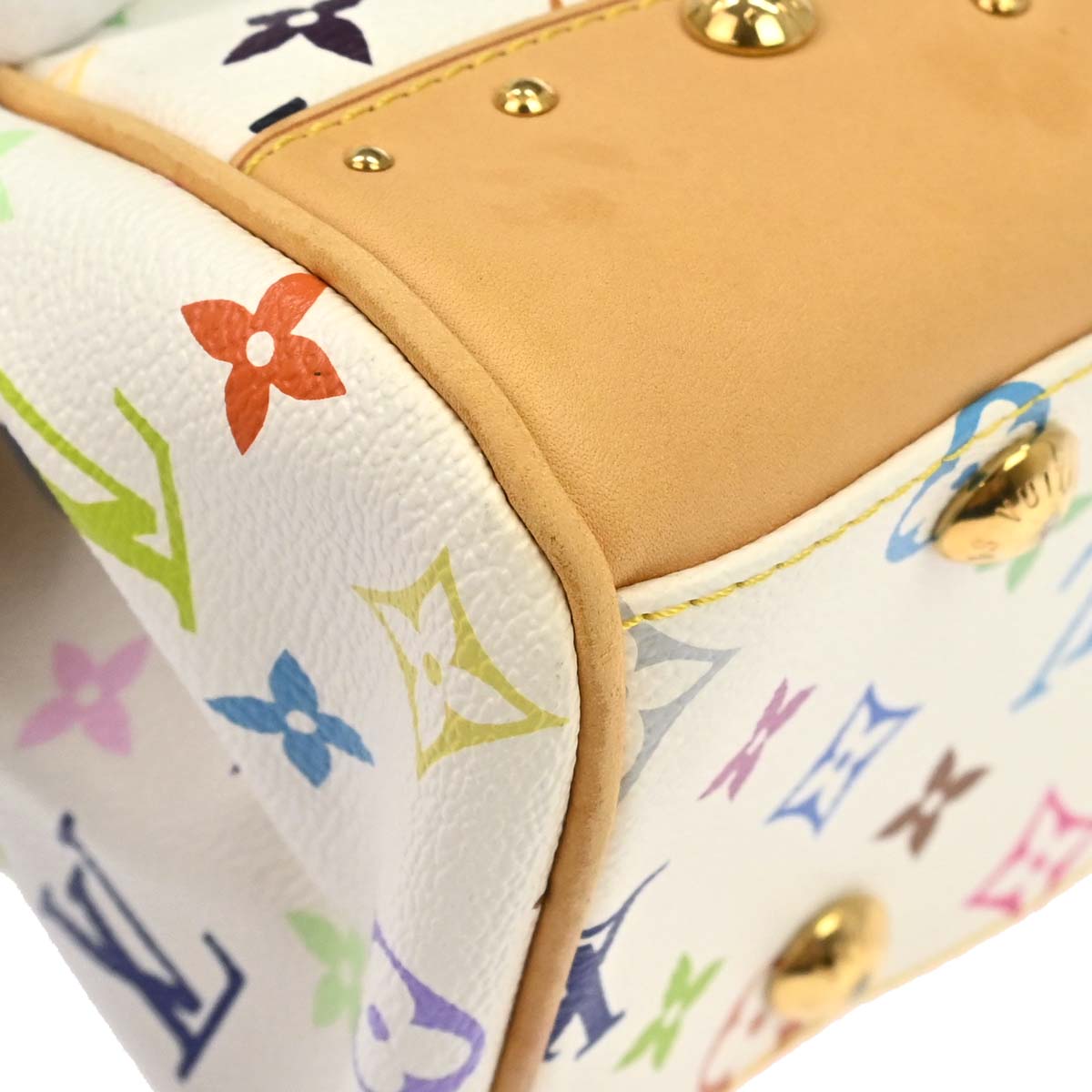 Louis Vuitton 2008 White Monogram Multicolor Beverly MM Handbag M40203
