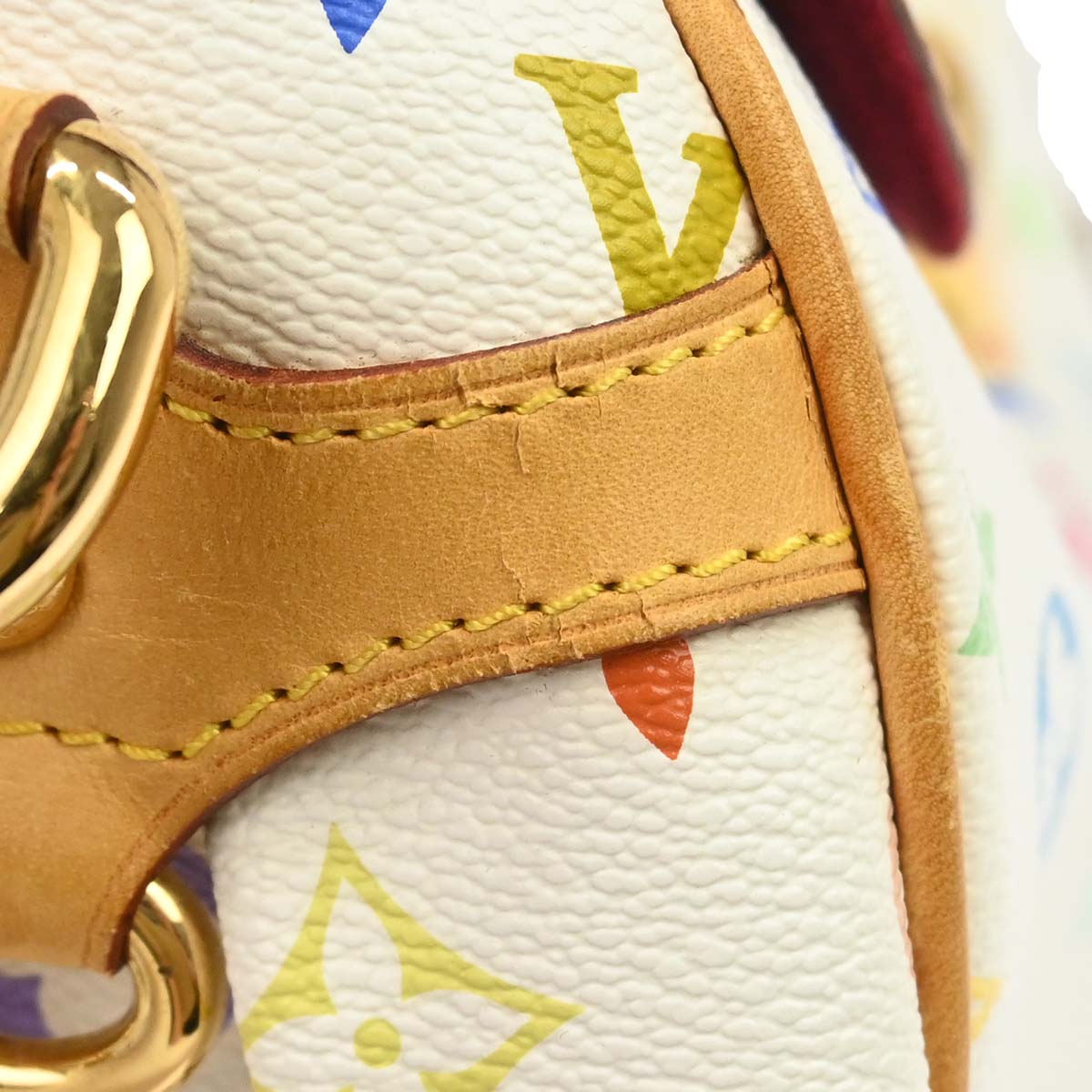 Louis Vuitton 2008 White Monogram Multicolor Beverly MM Handbag M40203