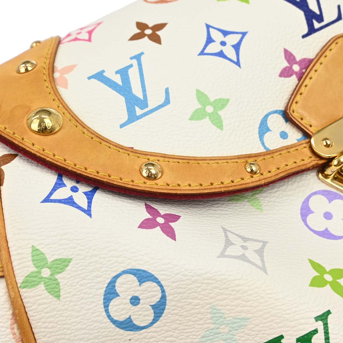Louis Vuitton 2008 White Monogram Multicolor Beverly MM Handbag M40203